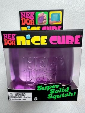 NeeDoh Nice Cube Purple Squishy Fidget Toy TikTok Viral NEW SHIPS TODAY!